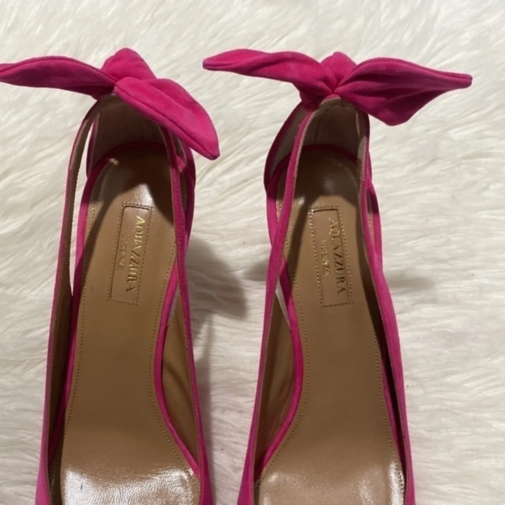 New Aquazzura 85mm Bow tie pumps‎ size 39.5EU